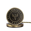 Classical pocket watch in the bronze and iron chain siege small bird shield retro pocket watch