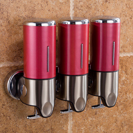 Dispensador de Jabón Doble de Pared de Plástico ABS para Baño