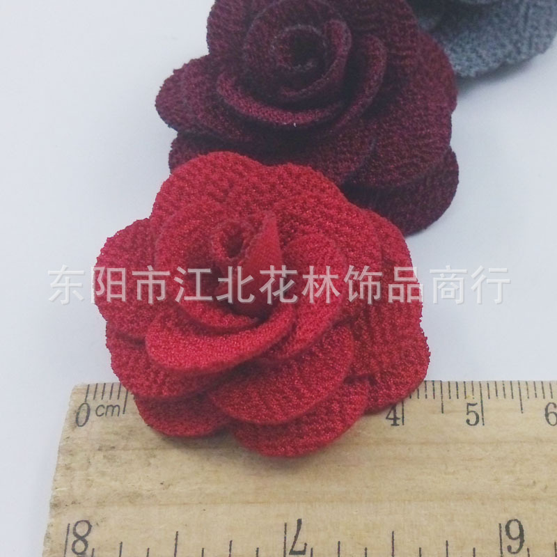 4.5cm手工多花瓣玫瑰花飾品花朵配件批發定做