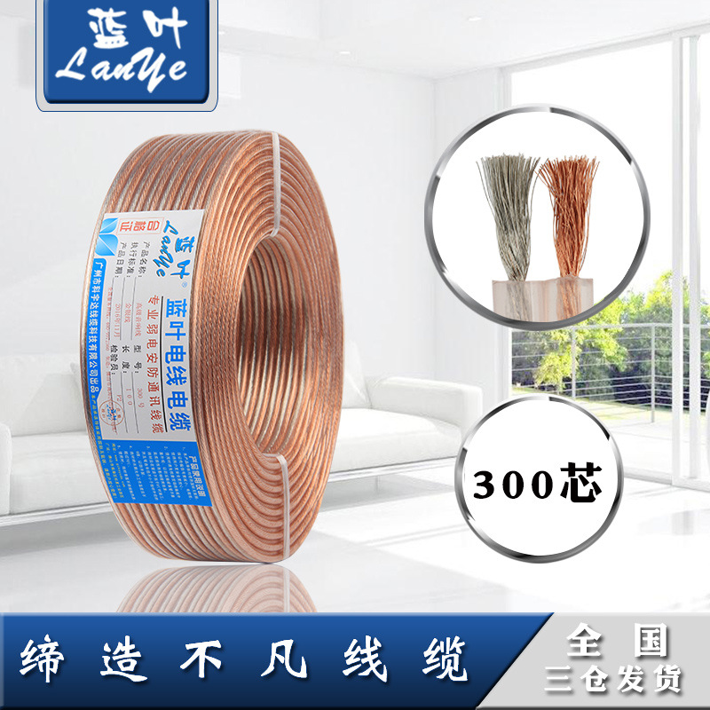 Oxygen-free copper HIFI fever audio computer horn amplifier speaker cable audio gold and silver engineering cable postage
