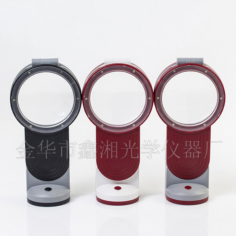 新品led灯放大镜手持台式照明灯扩大镜USB看书灯充电支架7022促销