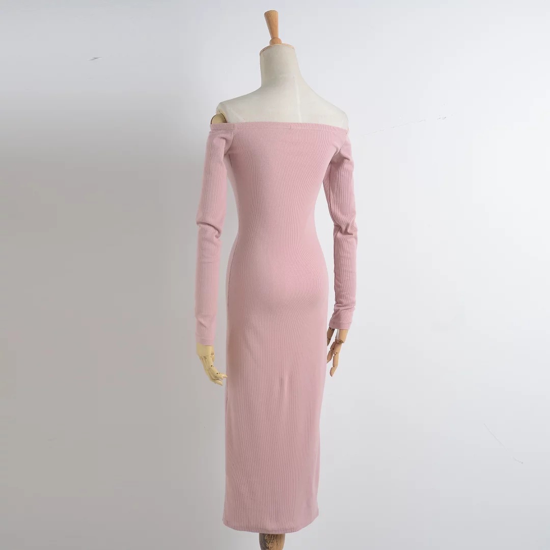 single-breasted knitted dress NSAC17602