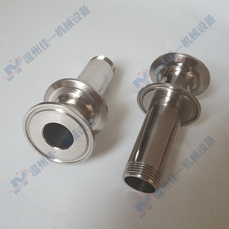 温州佳一定做不锈钢双卡盘外丝接头 双卡盘快装外丝接头 丝扣接头