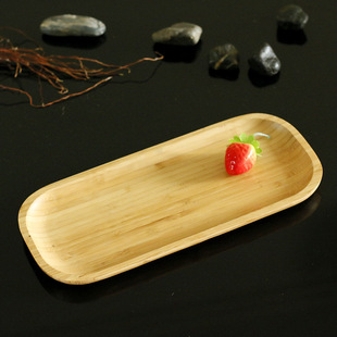 Bamboo rectangular Sushi Sashimi plate cuisine and wind tableware tea and snacks table fruit candy melon seeds small tray