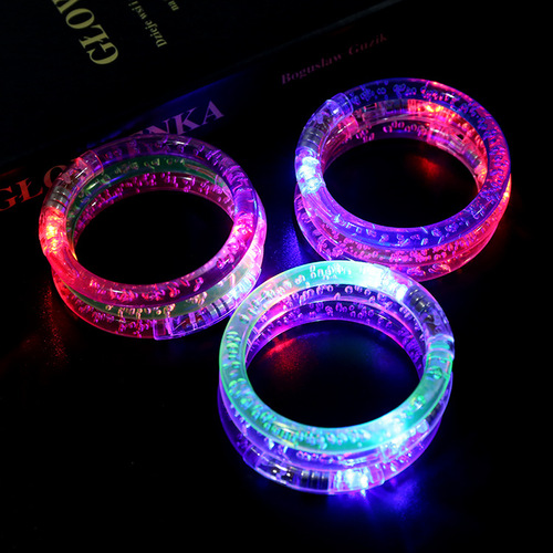Concert props luminous acrylic bubble bracelet bracelet flash colorful cheer props children's toys wholesale