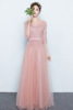 wedding dresses and bride long pink Bridesmaid Dress