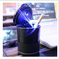 Car ashtray with LED lights, 4S store car-mounted, high flame retardant, portable, household, high-quality interior car accessory