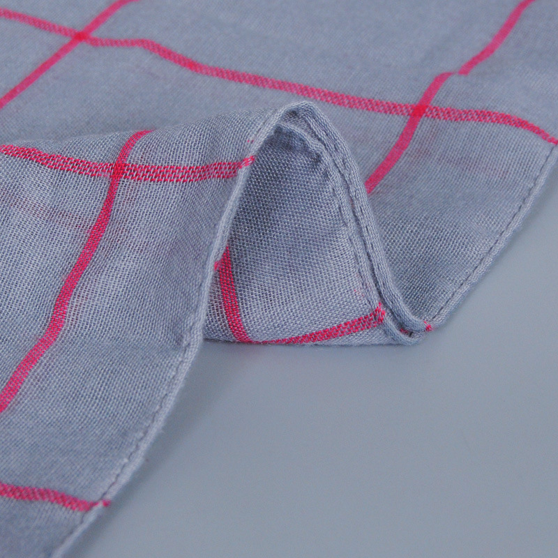 #1灰色 (1) - 几何绣花围巾巴厘纱