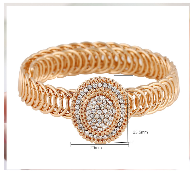 1 Piece Fashion Geometric Alloy Inlay Rhinestones Womenu0027S Bangle