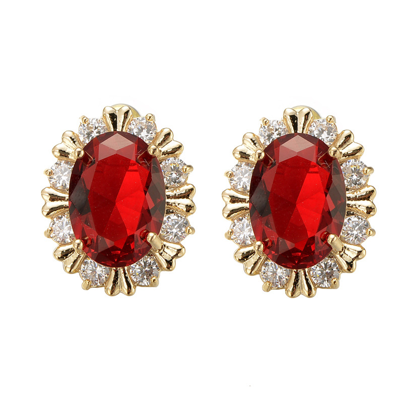 Fashion Personality Studs Temperament Zircon High-end Earrings Jewelry Wholesale display picture 12