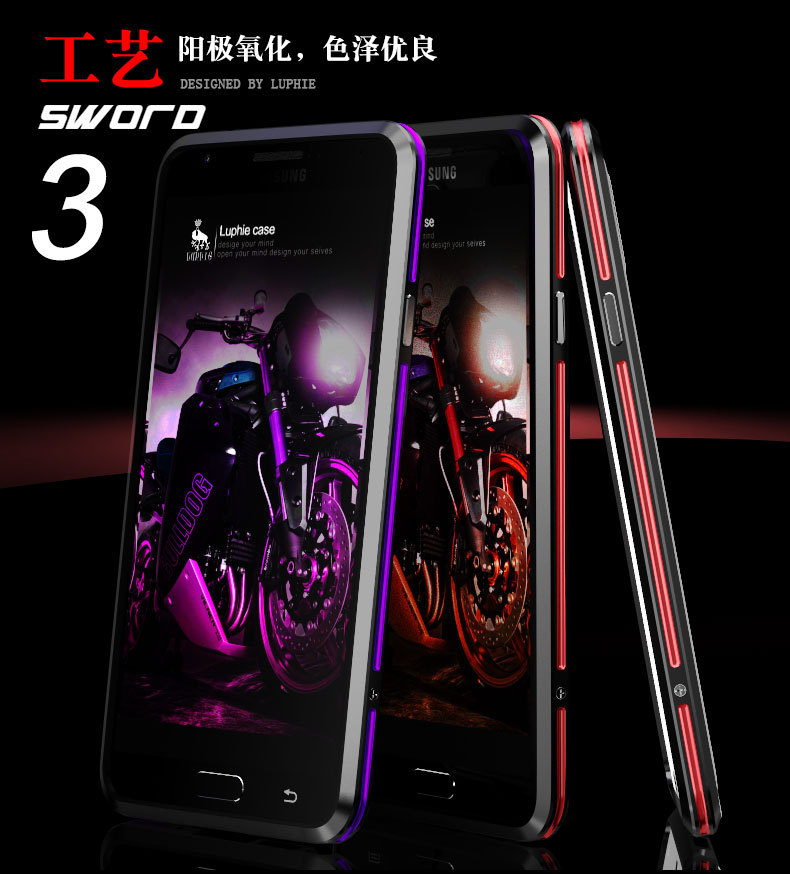 Luphie Bicolor Blade Sword Slim Light Aluminum Bumper Metal Shell Case for Samsung Galaxy Note 3