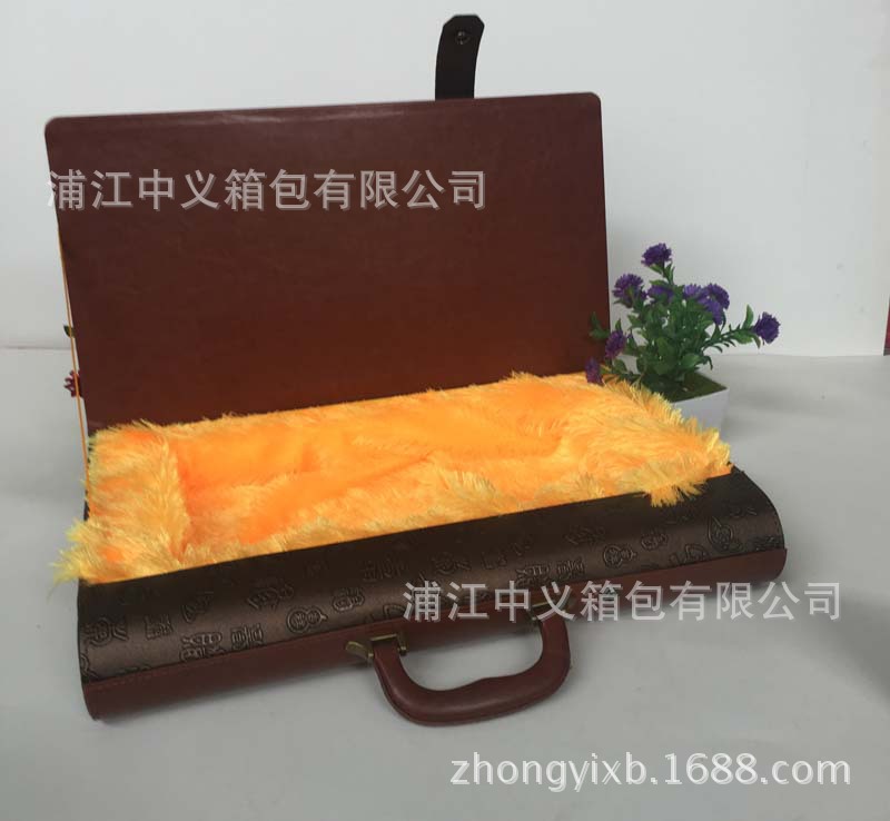 礼品包装盒 医药保健品皮盒 双色皮料搭接多LOGO保健盒 皮盒批发