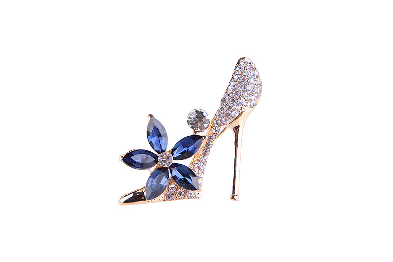 Fashion High Heel Alloy Plating Metal Artificial Rhinestones Women's Brooches display picture 2