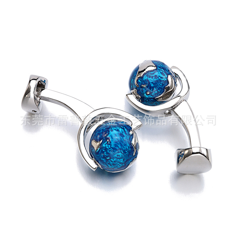 Hot Selling French cufflinks Earth cufflinks rotatable high quality exquisite creative men's cuff nails foreign trade Wholesale