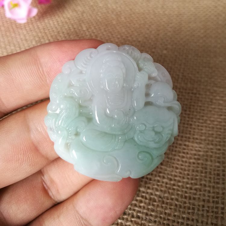 Emerald replica, Tieguanyin tea, pendant