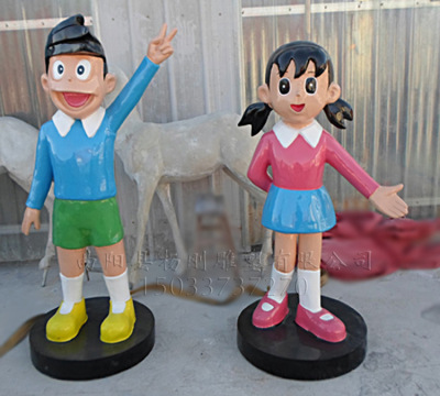 玻璃钢雕塑_卡通玻璃钢雕塑 机器猫 仿真动漫