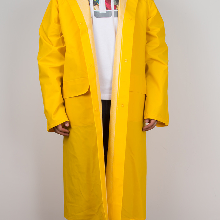 成人連體雨披夾網布複合PVC雨衣防水透氣排濕戶外