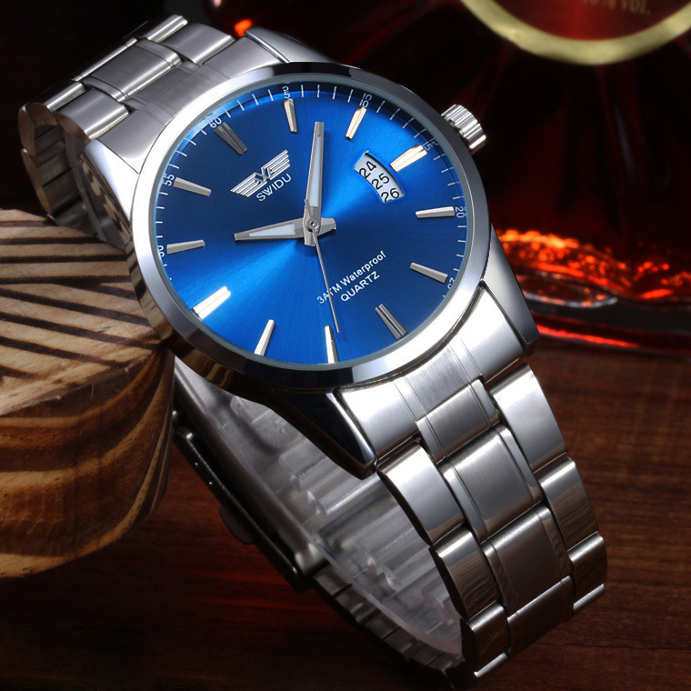 New Style Watches Men's Single-day Steel Band Watches Non-mechanical Watches Foreign Trade Watches