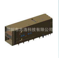 富士康高速連接器光纖千籠 QSFP+2X1 : 3S1076C3-AK4-4M