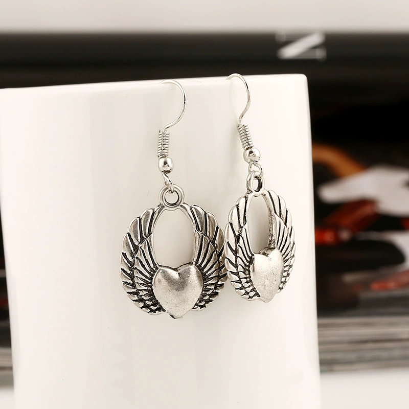 Пretro глянцевые серьги с сердцем, Aliexpress, ebay, оптом