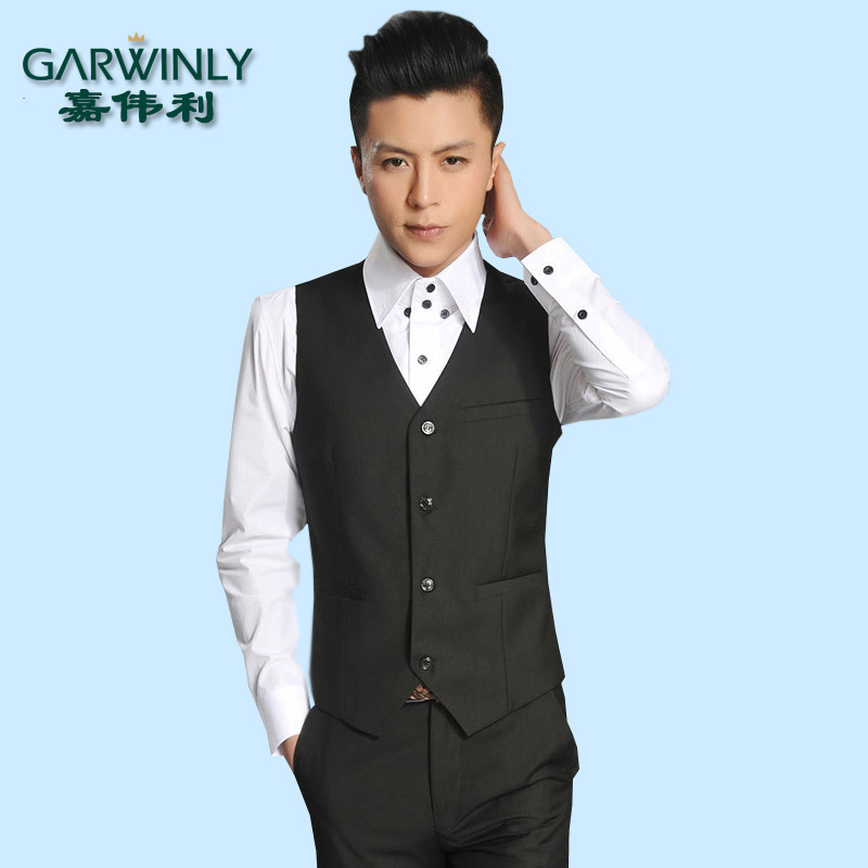 2018新春秋款商务修身男士背心休闲职业上班西装马甲工厂直销批发|ms