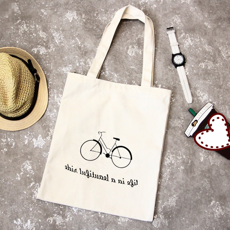 曼文厂家定做购物手提帆布袋子帆布印花空白单肩外贸定制印logo|ms