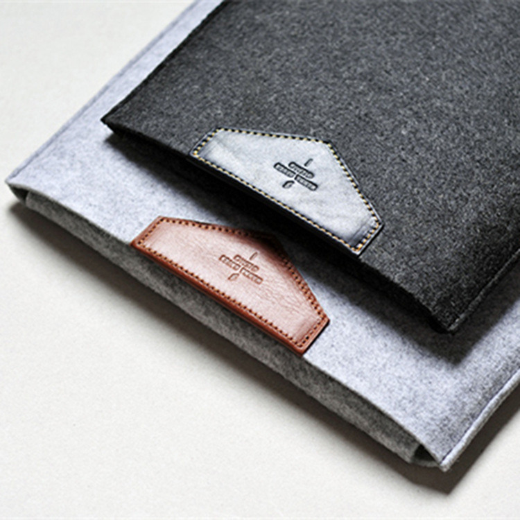 Direct Felt Cloth Computer Bag Ipad Liner Bag Fashionable Gray Felt Bag Felt Tablet Bag