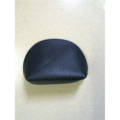 工廠定制批發荔枝紋PU化妝包水餃型手抓化妝袋旅行日常收納女包