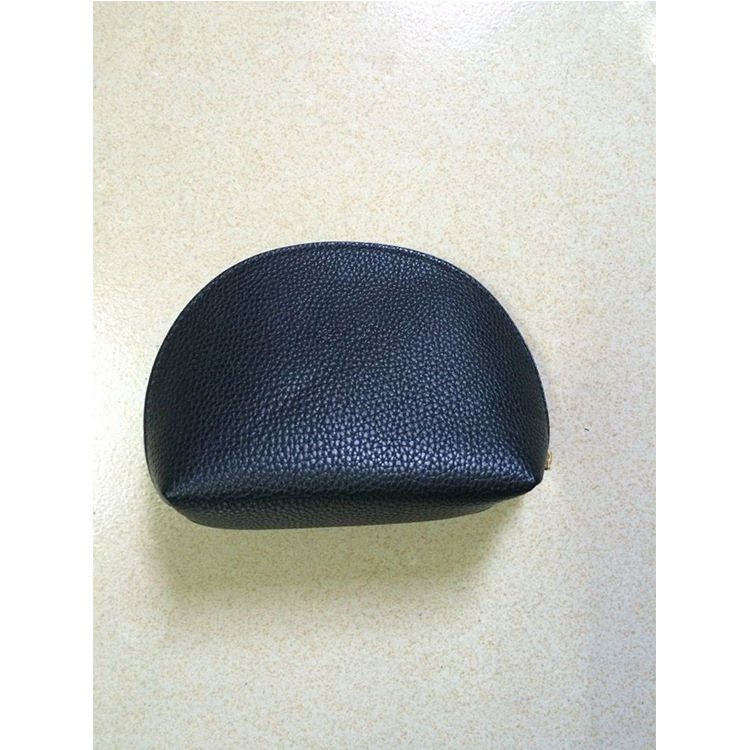 工廠定制批發荔枝紋PU化妝包水餃型手抓化妝袋旅行日常收納女包