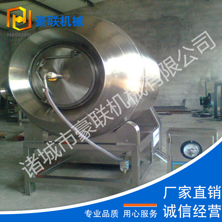 高效调味拌料机 食品用滚筒搅拌机 腌制牛肉鸡肉自动出料搅拌设备