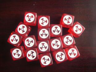 19MM nuclear radiation LOGO nuclear LOGO No. 19 fan pattern dice export Japanese products