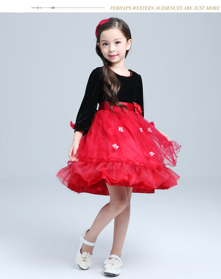 Robes pour fille en velours côtelé - Ref 2046748 Image 12