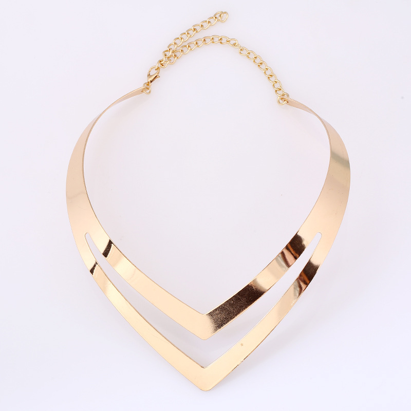 Daily Occasion Iron Material Heart Shape Pattern Wholesale Jewelry IG Style Heart Shape Iron Plating Necklace