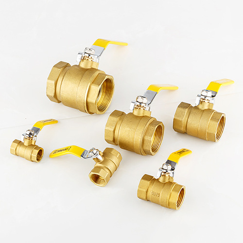 Manual long handle brass ball valve two-piece double inner wire ball valve flow control copper valve Miller source factory