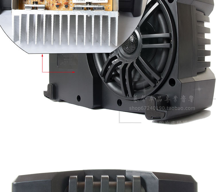 Car 12V heavy subwoofer 8-inch speaker speaker Car Subwoofer ultra-thin active amplifier Super