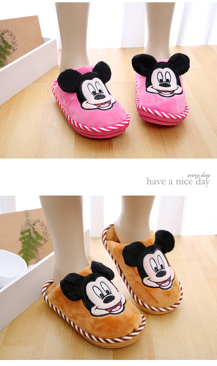 Pantoufles enfants en suède pour hiver - semelle coton - Ref 1017437 Image 11