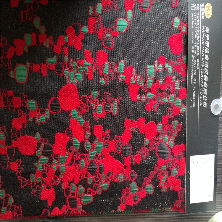 石头子图案色织梭织大提花适用于服装装饰沙发布鞋子布