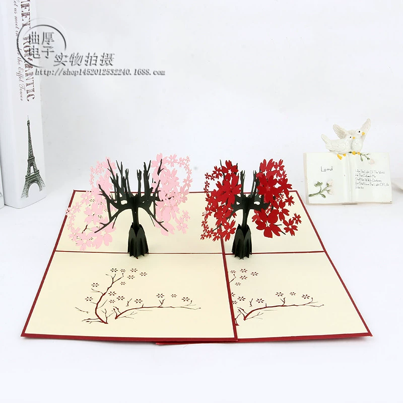 Three dimensional postcard, handmade, direct factory sales, in 3d format, custom-made