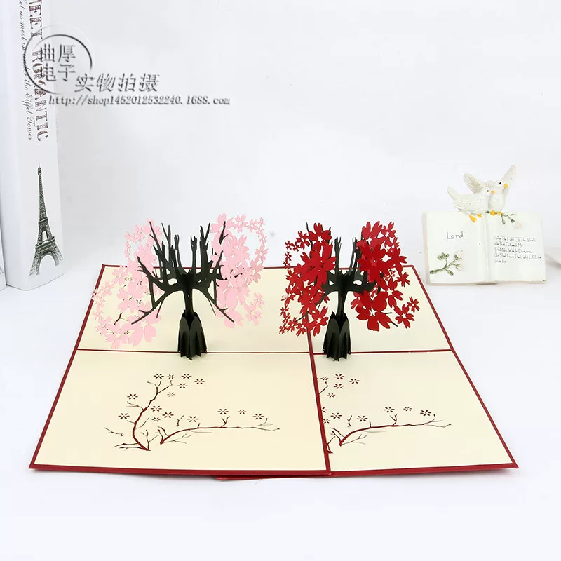 Three dimensional postcard, handmade, direct factory sales, in 3d format, custom-made