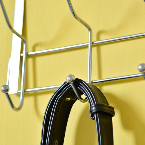 Iron Creative Seamless Door Back Clothes Hook Nail-free Hook Double Row Clothes Hanger 6 Hooks Door Rear Hanger Manufacturer Wholesale