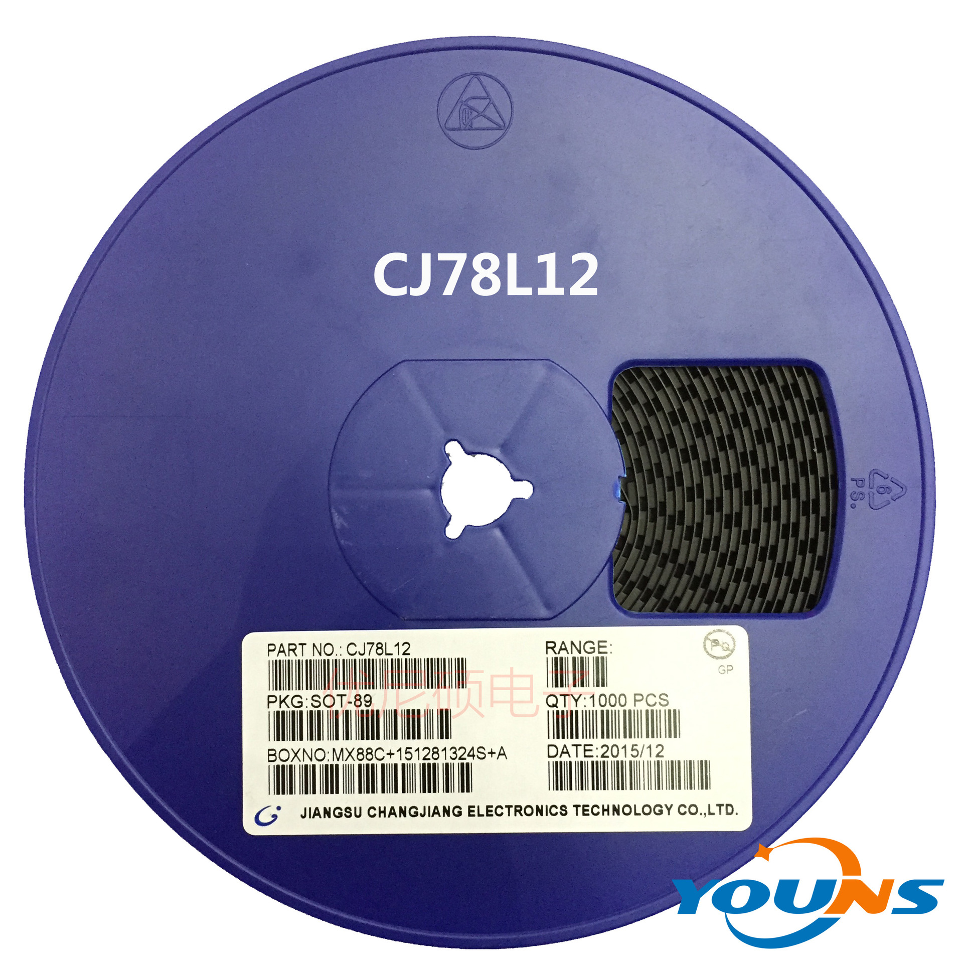 原装长电 贴片三极管 CJ78L12 SOT-89 12V/100mA 三端稳压管