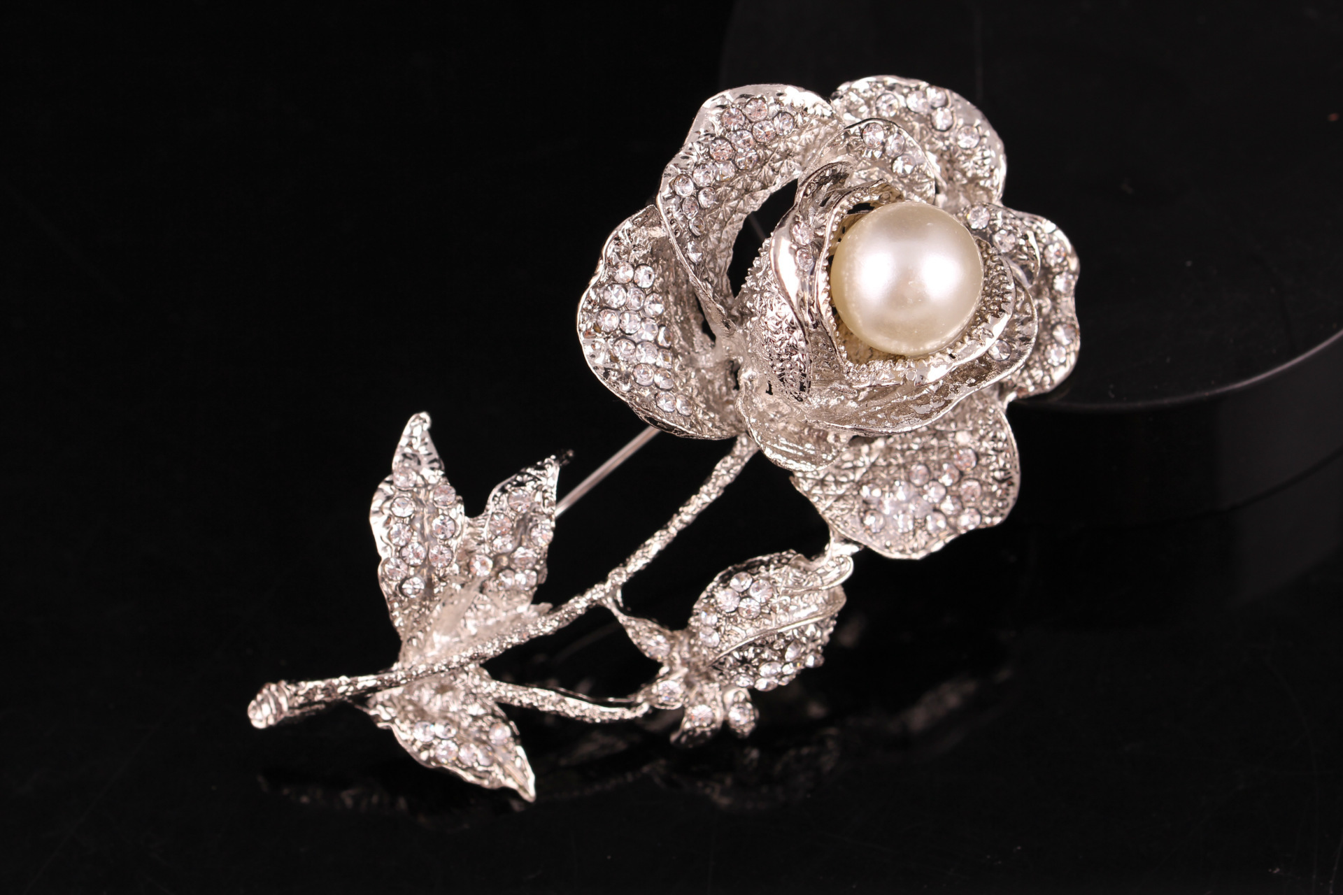 Broche en strass et perles de grande taille, style rétro coréen, boucle de corsage, accessoires pour femmes_voghion.com