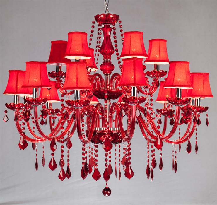 Fábrica al por mayor 18-cabeza doble capa 12 + 6 araña adecuado para dúplex Villa escaleras cristal araña Hotel vestíbulo