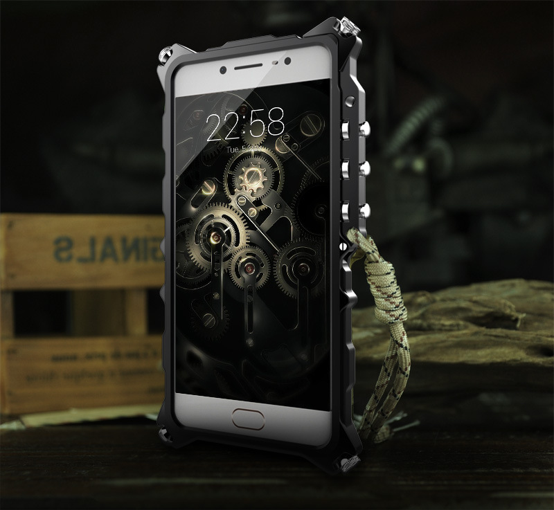 SIMON Mechanical Arm Skull Punk Premium Aluminum Metal Bumper Shockproof Case Cover for vivo X7 & vivo X7 Plus