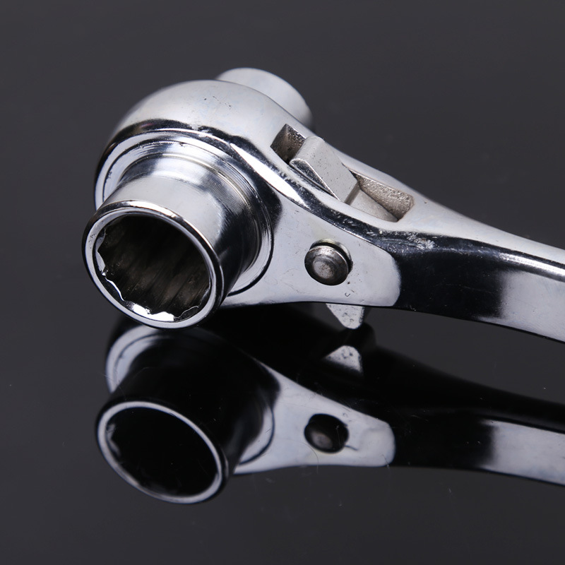 尖尾棘轮扳手 锻打多功能内六角扳手 尖尾两用扒胎快速棘轮套筒