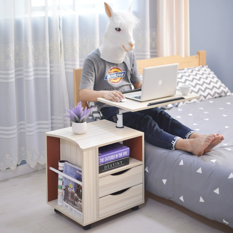 1 [Производитель] Ноутбук Стол Прикроватная тумбочка Подвижная спальня Боковой шкаф Многофункциональный шкафчик
