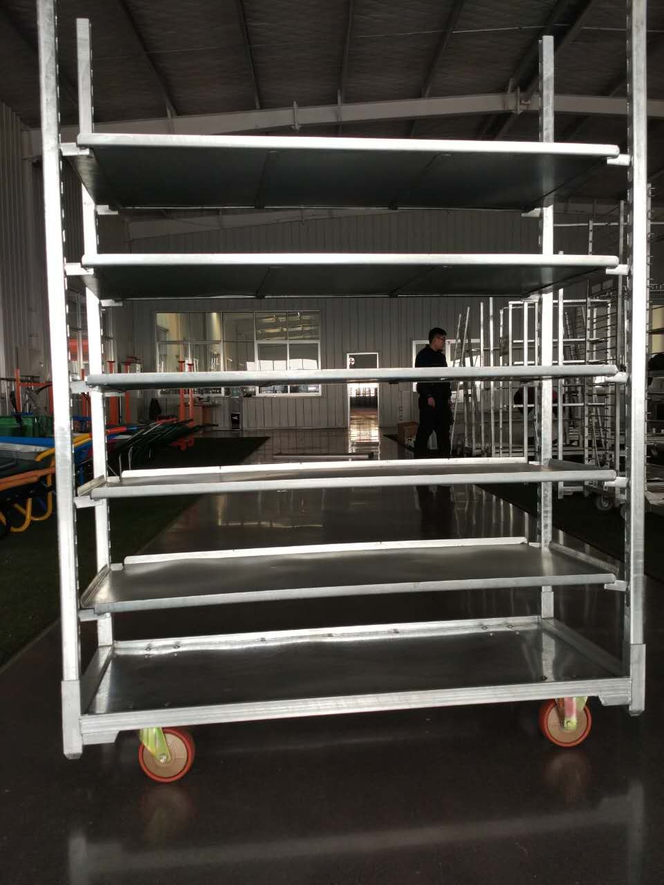 青岛厂家育苗专用车 多肉植物培育车 热镀锌处理花架车育苗车