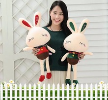 love兔小兔子创意毛绒玩具大号公仔碎花兔子娃娃广告活动可加logo