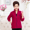 Demi-season velvet jacket for mother, sports sweatshirt for leisure, for middle age, wholesale