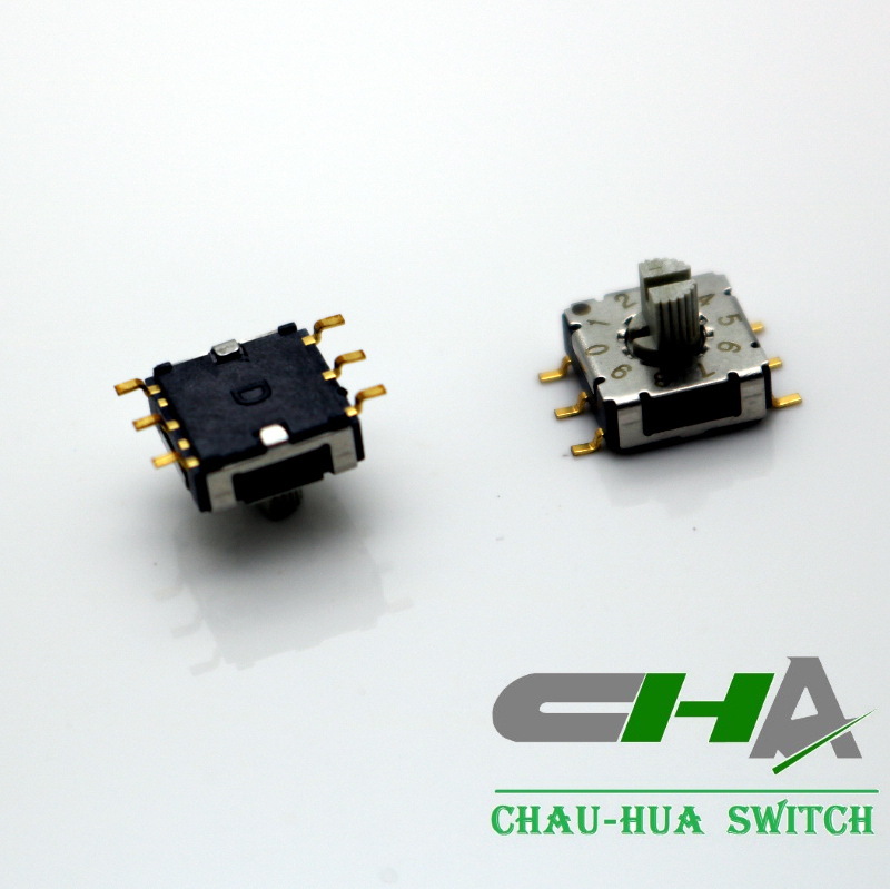 深圳昭华供应8421旋转编码迷你7x7系列旋转开关原厂直销